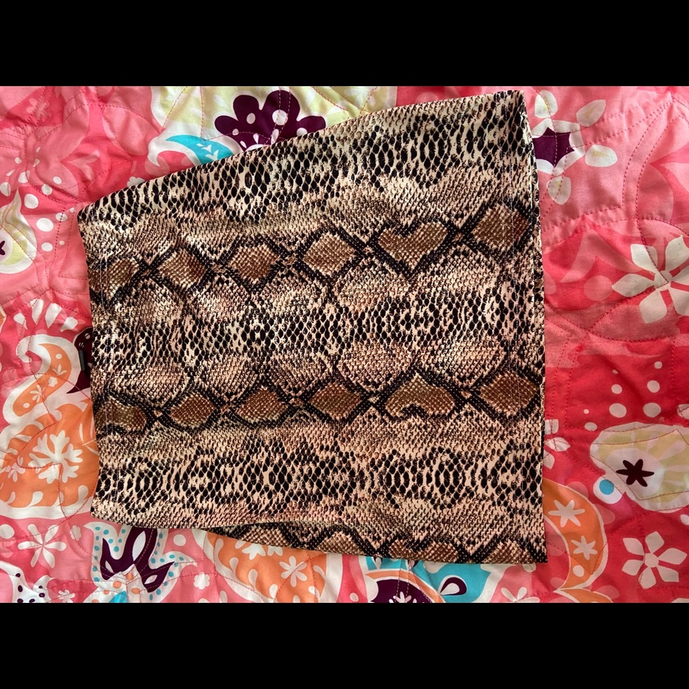 ZAFUL snakeskin mini skirt